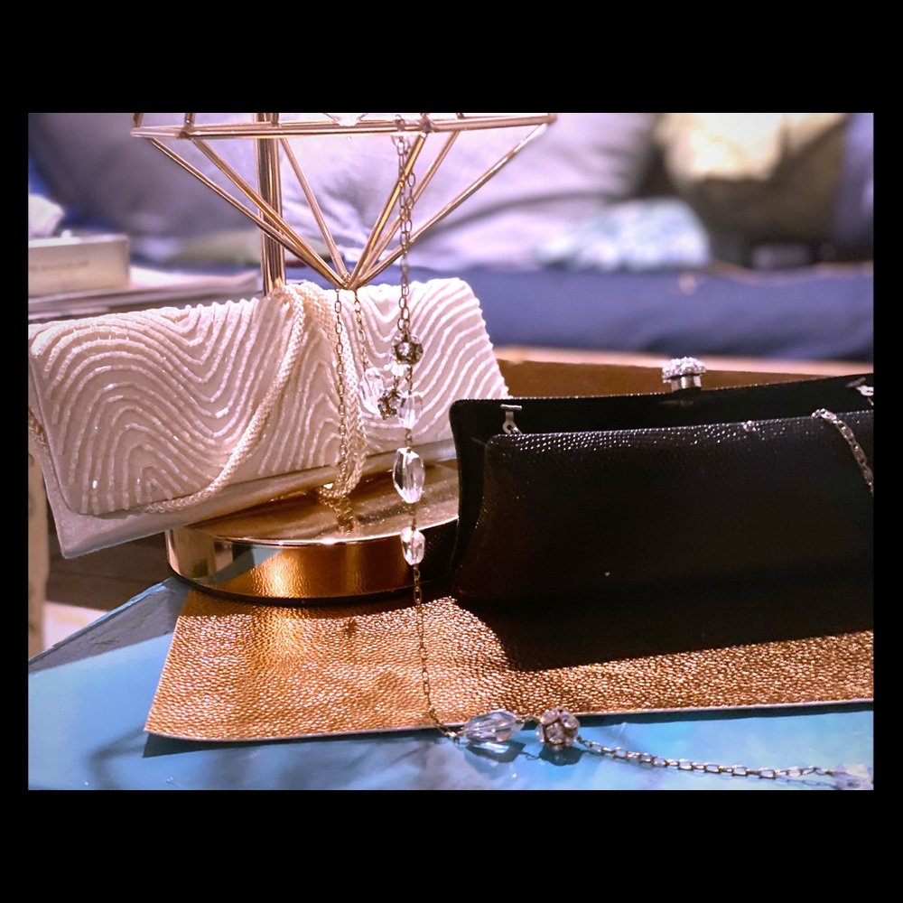 Pair of two beaded vintage clutch bags!